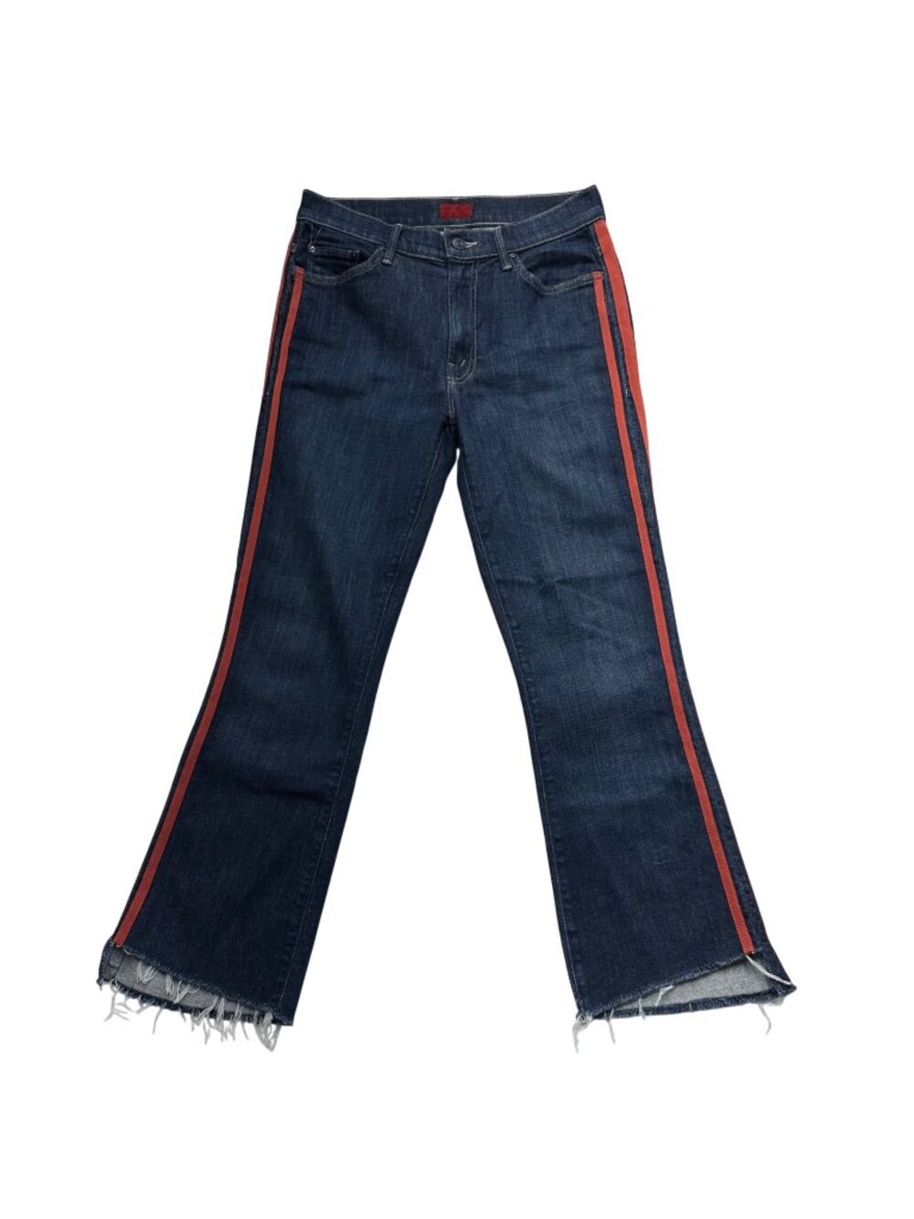 Mother Denim The Insider Crop Step Fray Speed Racer Wash Size 27 Stretch